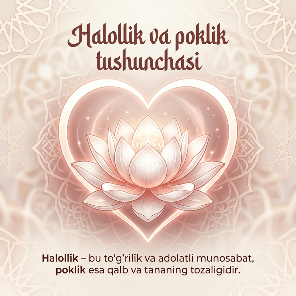 Halollik va poklik tushunchasi